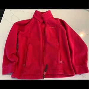 Girls Pink Columbia Fleece Jacket